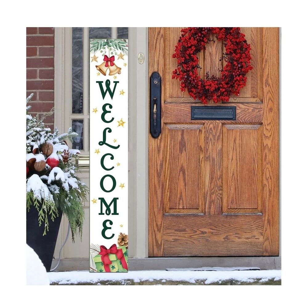 New Christmas Welcome Porch Decor 48x8